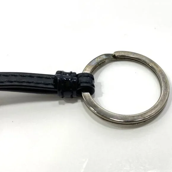 Prada Key Holder Orange Silver Black Plastic Metal - Picture 7 of 9